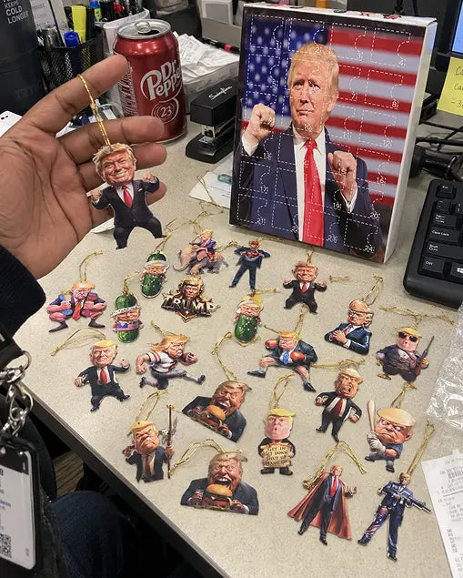 Customer photo of TrumpAdvent calendar ornaments