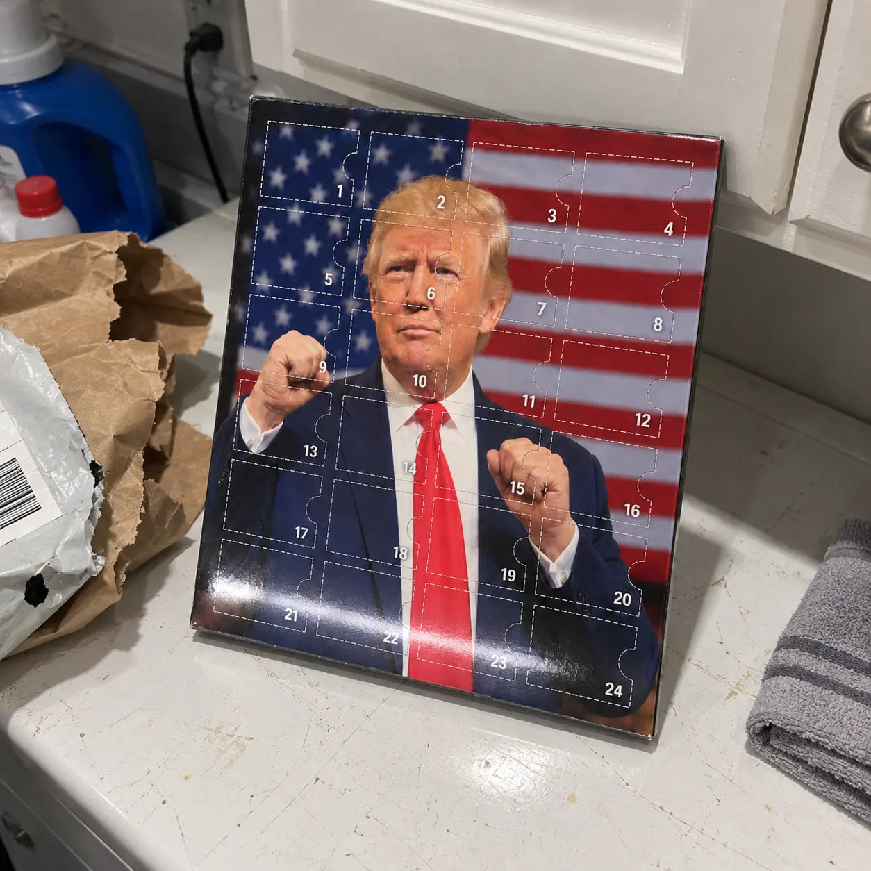 Customer photo of TrumpAdvent calendar ornaments