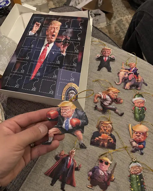 Customer photo of TrumpAdvent calendar ornaments