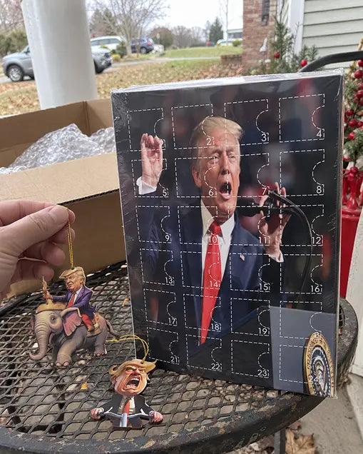 Customer photo of TrumpAdvent calendar ornaments