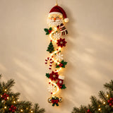 Festive Lighted Christmas Door Display