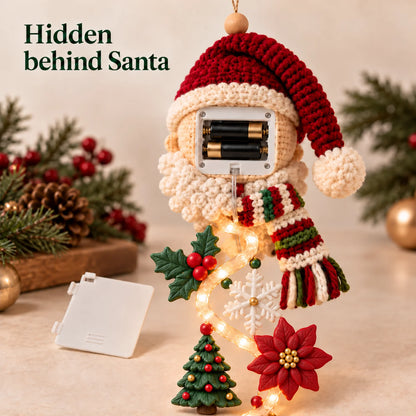 Festive Lighted Christmas Door Display