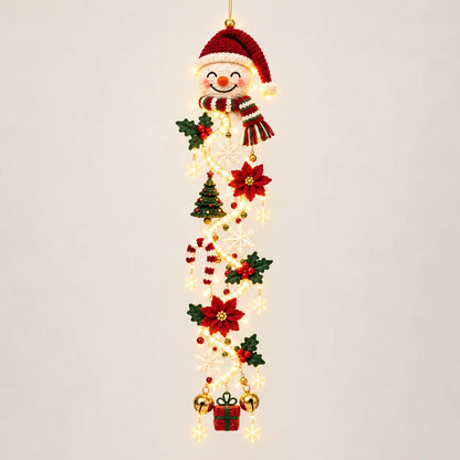 Festive Lighted Christmas Door Display
