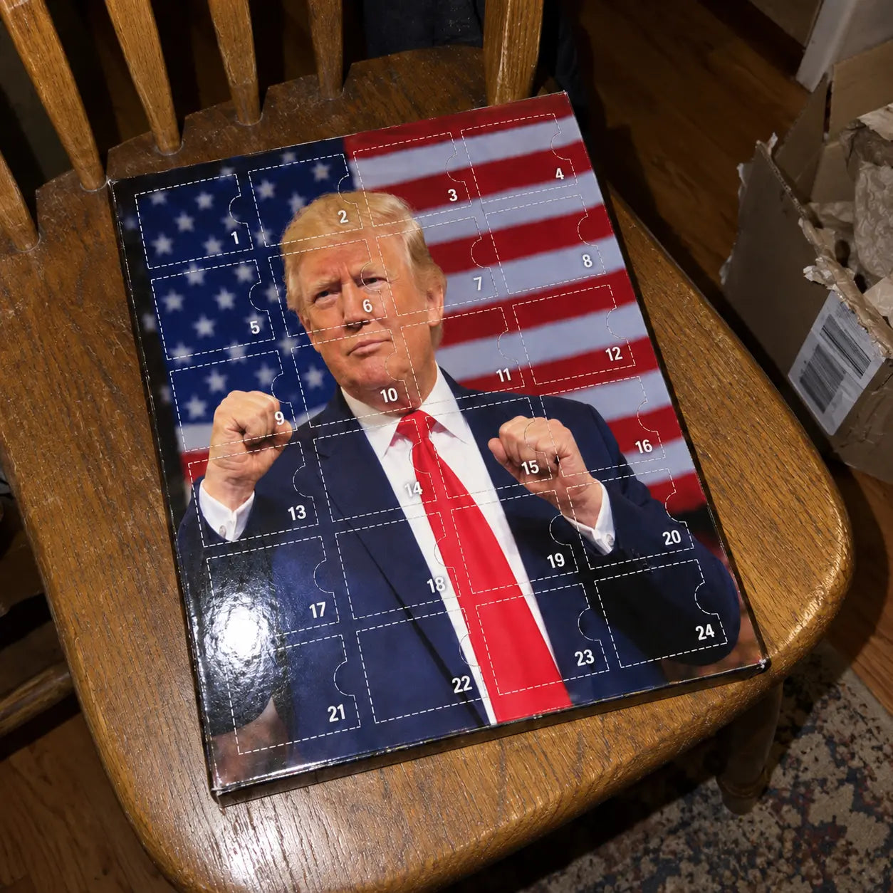 Customer photo of TrumpAdvent calendar ornaments