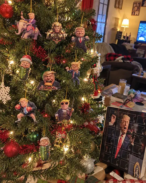 Customer photo of TrumpAdvent calendar ornaments