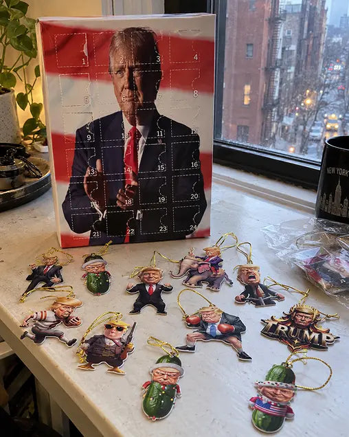 Customer photo of TrumpAdvent calendar ornaments